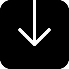 Down Arrow In Square Svg Line Art, Free Vectors File